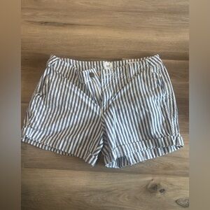 GAP Blue and White Striped City Shorts